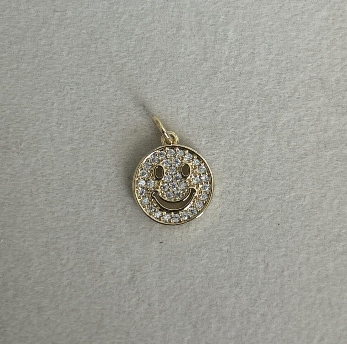 Pave Smiley Face Charm image 0