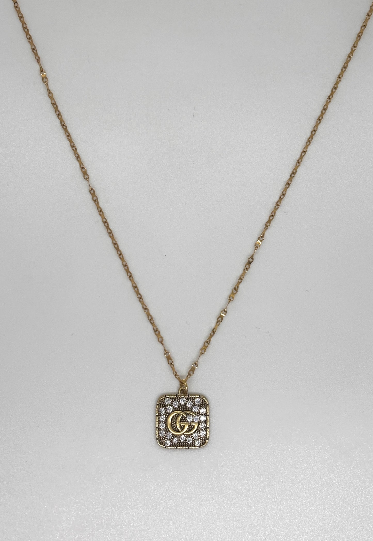 Gucci Square Pave Necklace