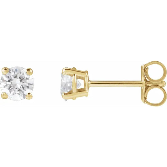 14K Yellow 1/2 CTW Lab-Grown Diamond Earrings