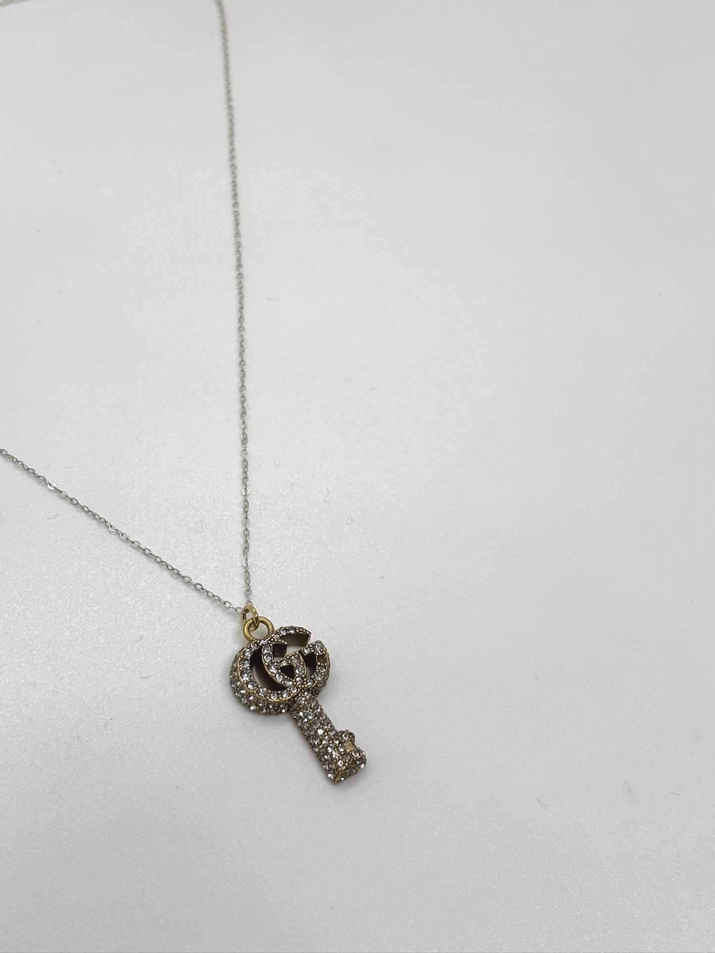 Gucci Pave Key Necklace