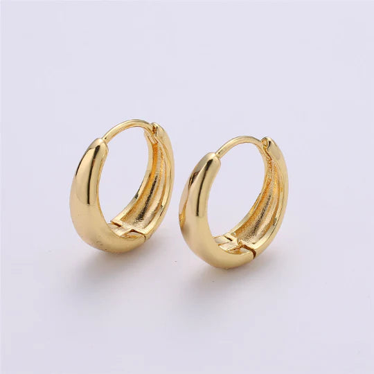 14k Gold Filled Huggie Hoop Earrings image 0
