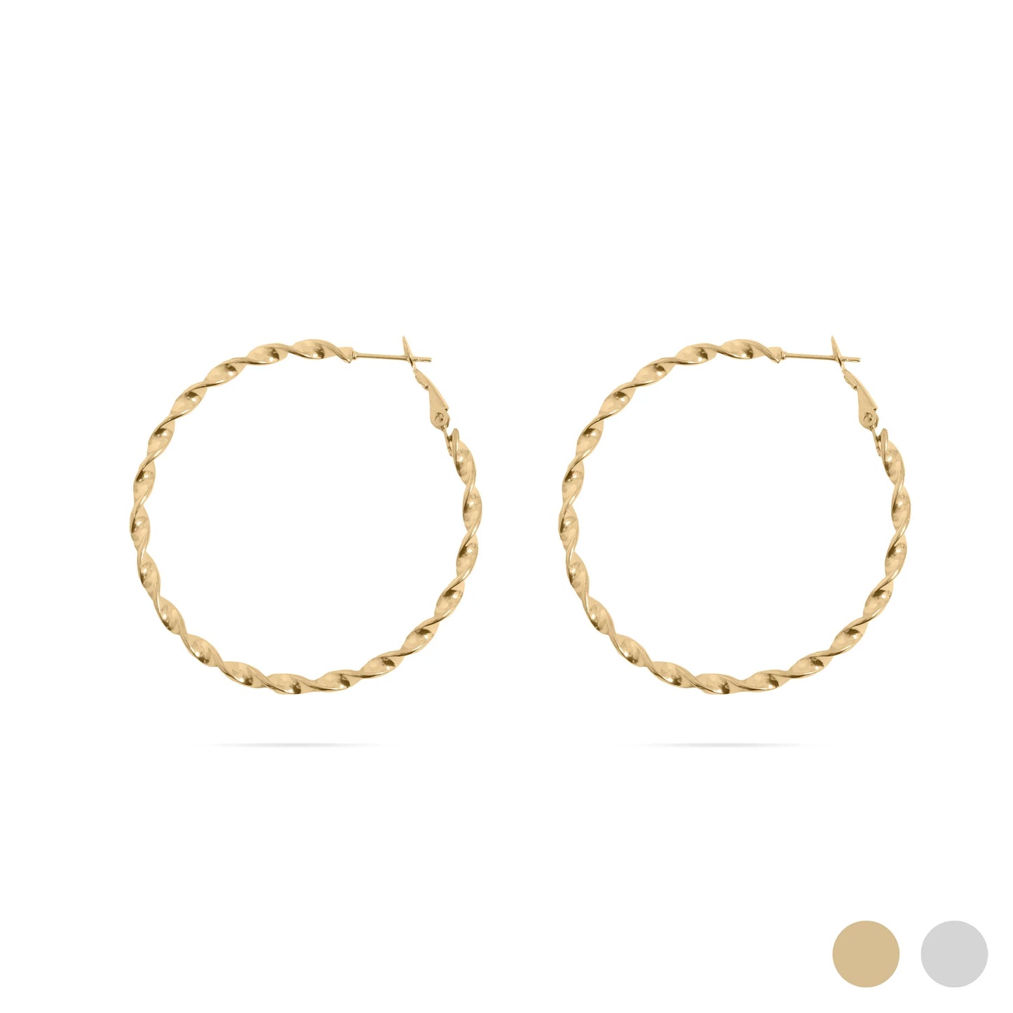Twist Hoop Earrings image 1