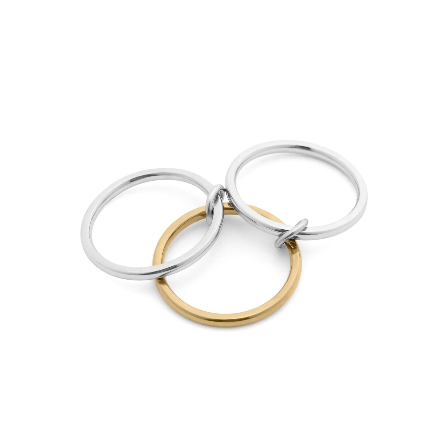 Mixed Metal Triple Intertwined Ring image 1