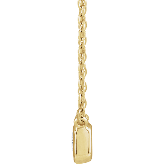 14k Yellow 1/2 CTW Lab-Grown Diamond Adjustable Necklace