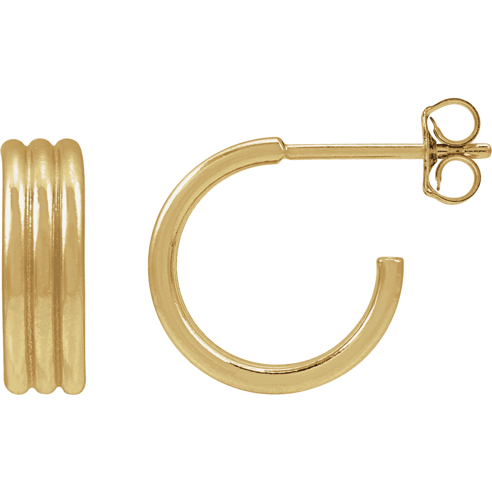 14K Yellow Gold-Filled Hoop Earrings