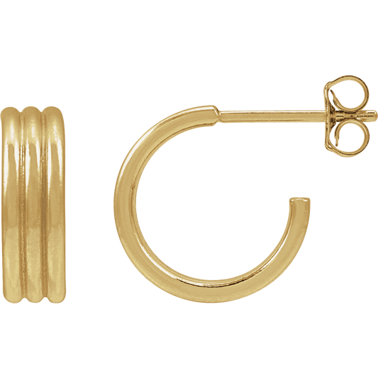 14K Yellow Gold-Filled Hoop Earrings