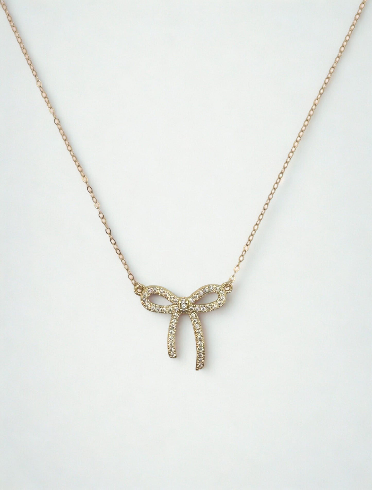 Pavé Bow Necklace image 0