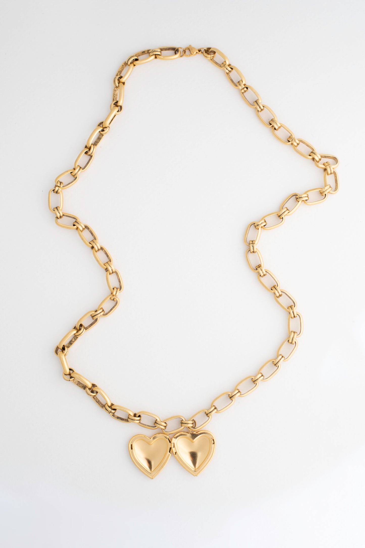 Medium Puffy Heart Locket Necklace image 1