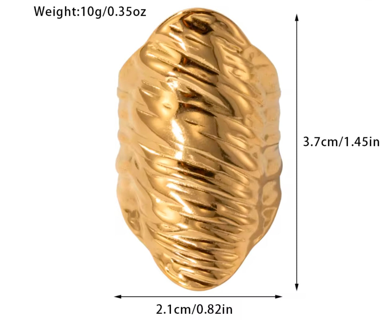 Hyperbole Chunky Hammer Finger Ring image 0