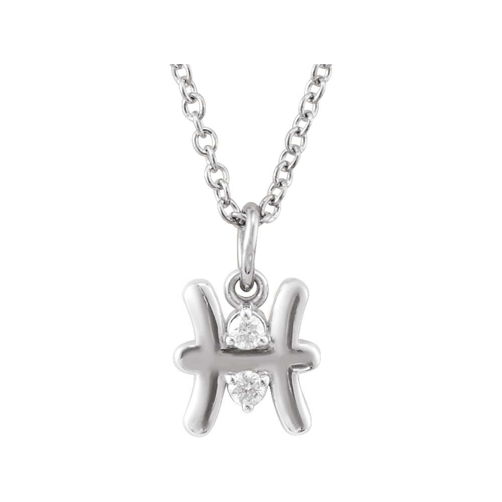.03 CTW Natural Diamond Zodiac Necklace