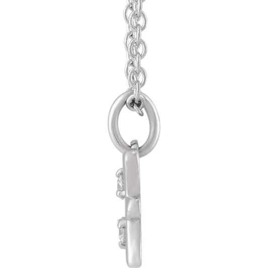 Sterling Silver .03 CTW Natural Diamond Zodiac Necklace