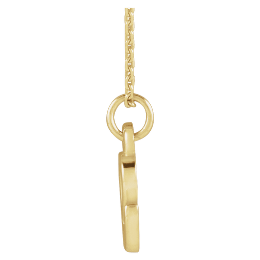 14K Yellow Gold Petite Initial 16" Necklace