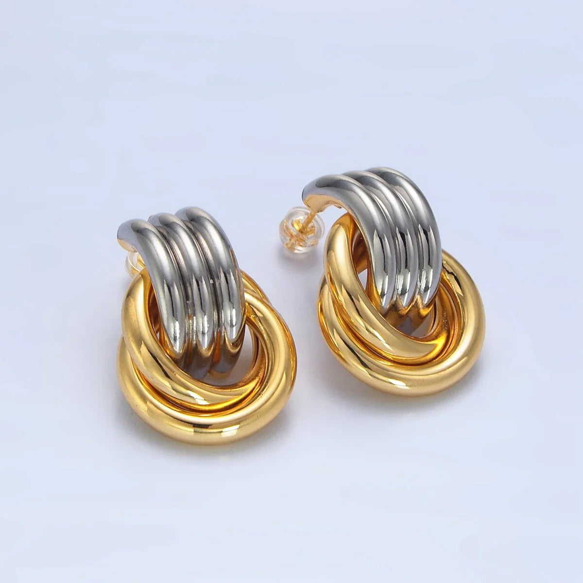 Mixed Metal Convertible Hoops image 0