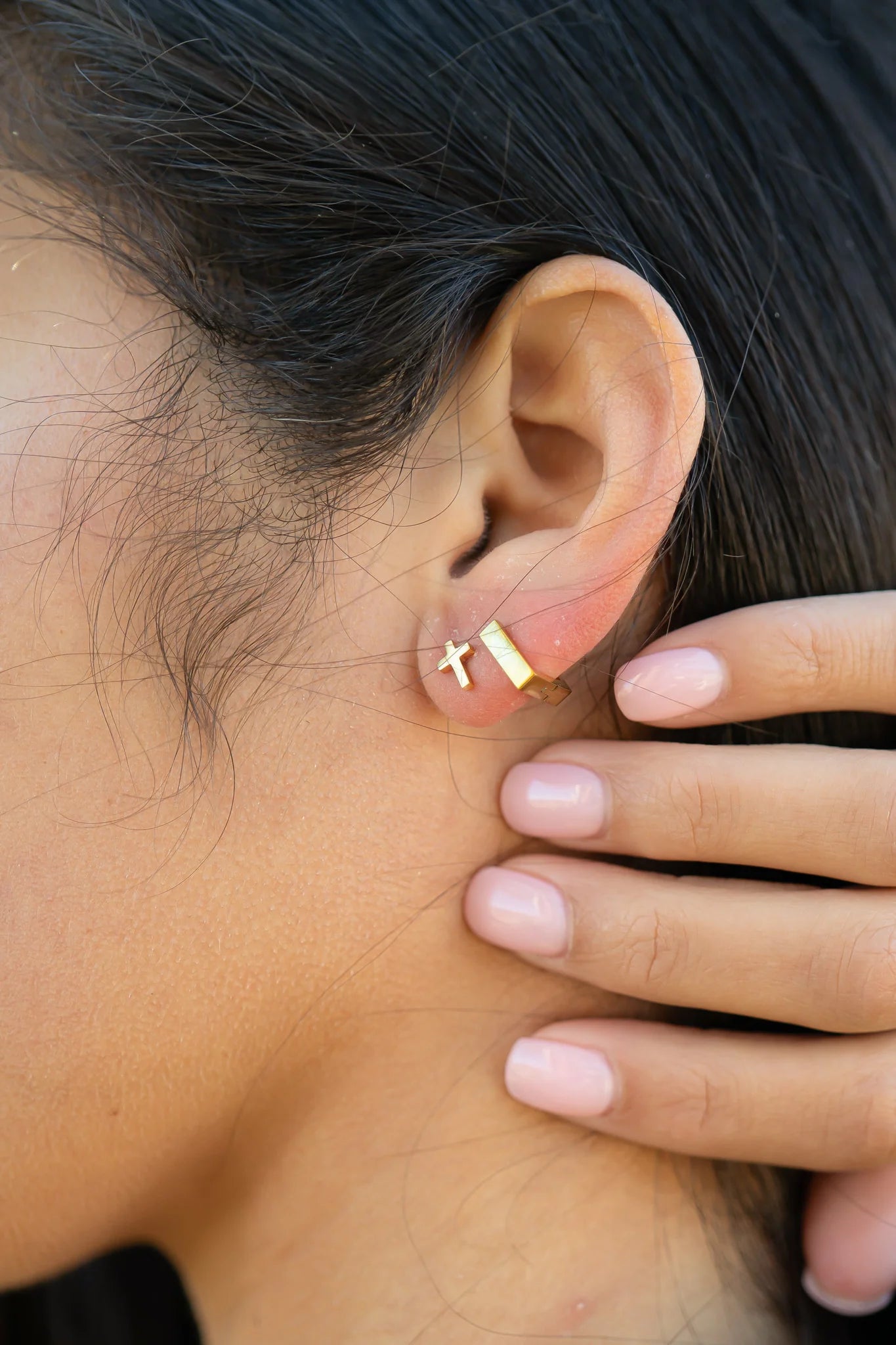 Cross Stud Earrings image 1