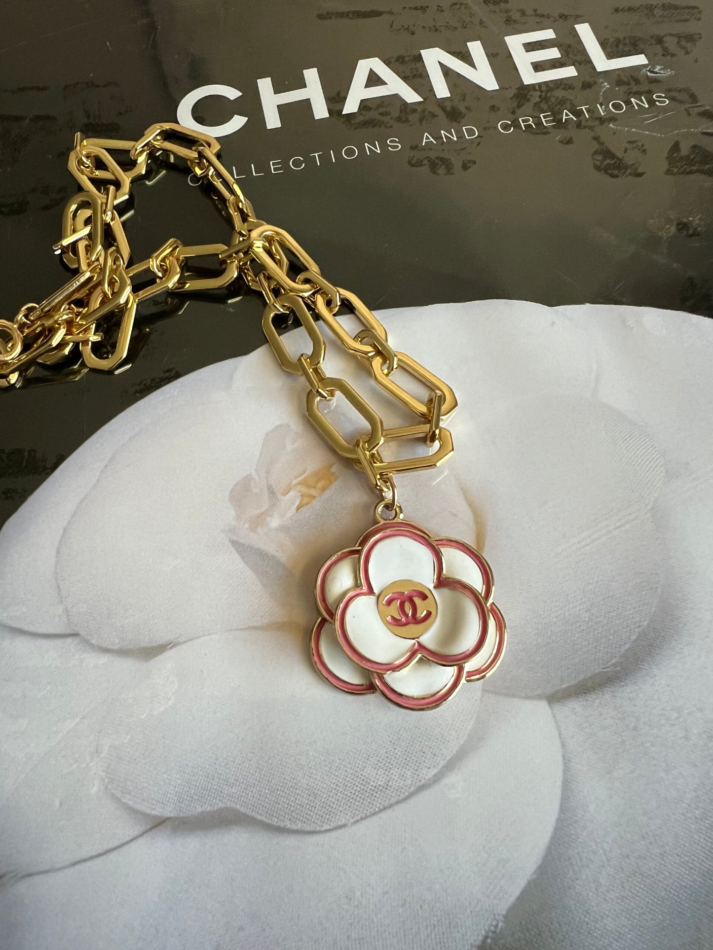Chanel Camellia Pendant Necklace image 1