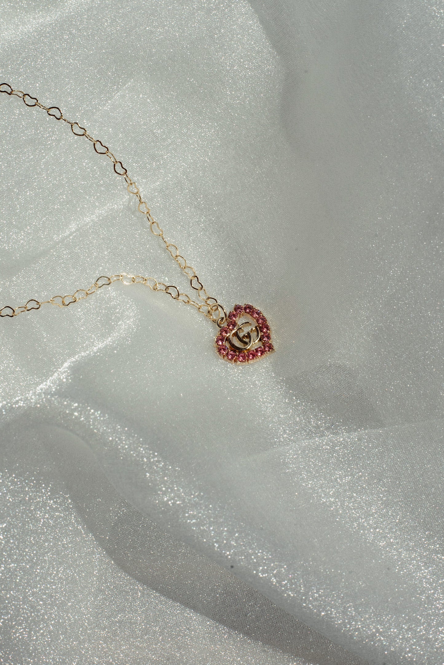 Repurposed Gucci Heart Charm Necklace image 0