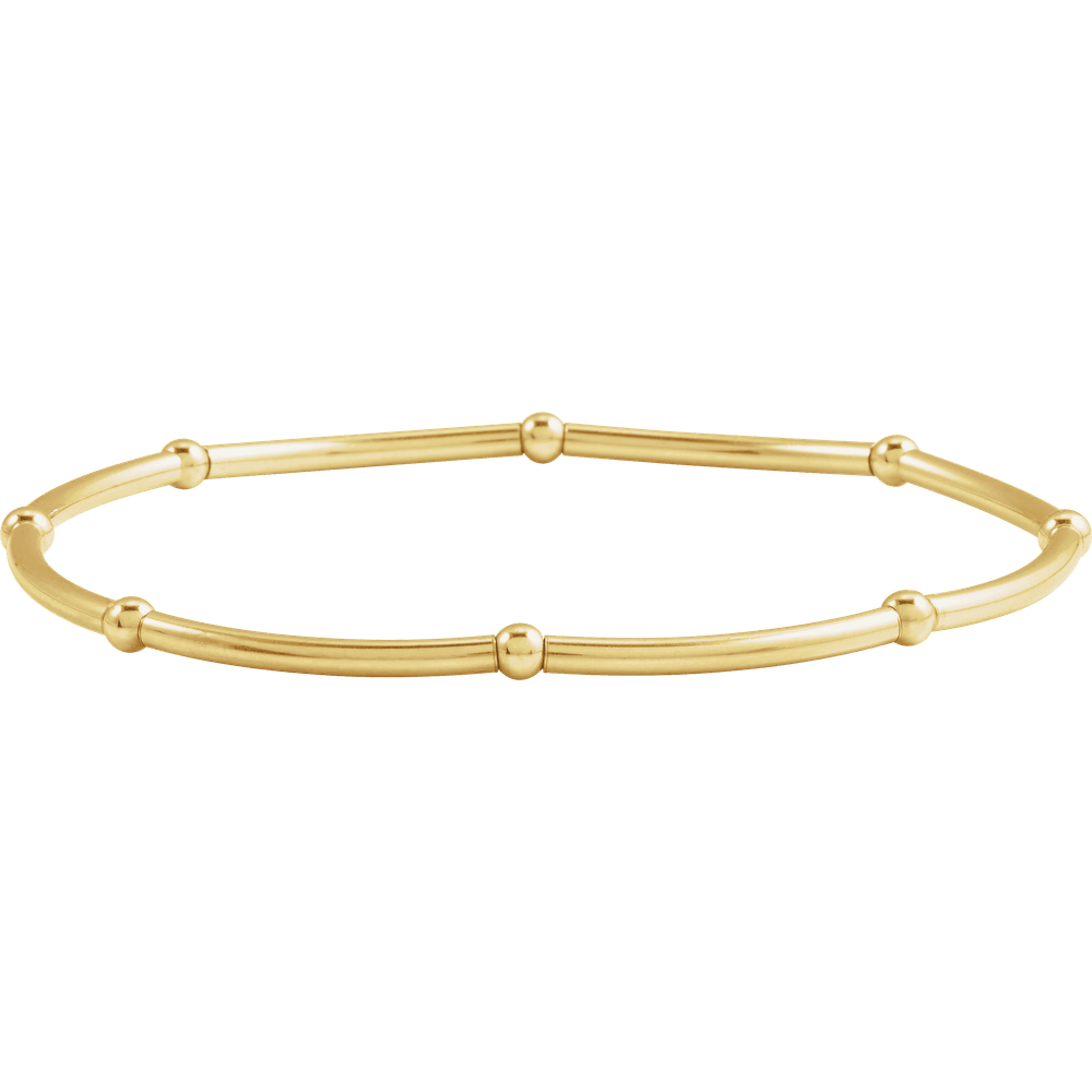 14K Yellow Gold-Filled Elastic Bead Bracelet