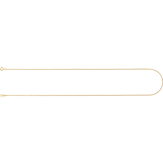 Yellow 1 mm Cable Chain Necklace