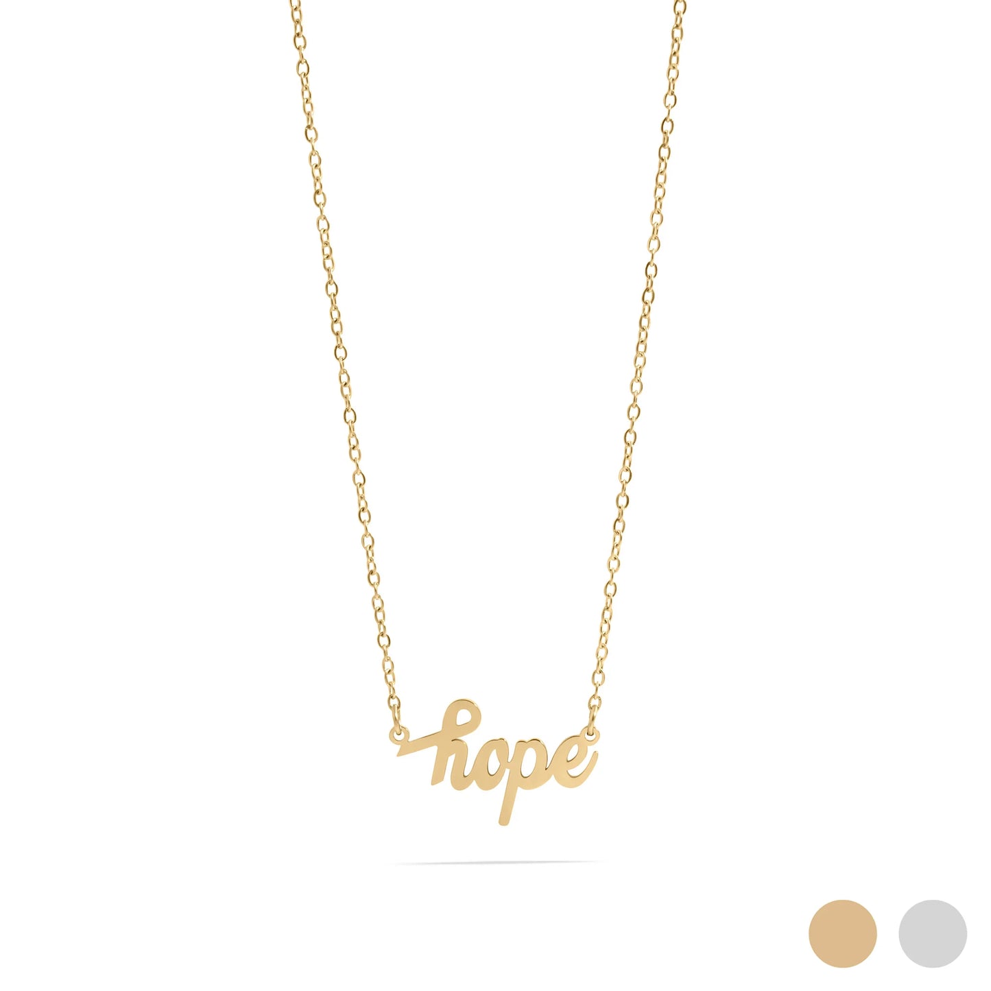 18K Gold PVD Stainless Steel Hope Necklace