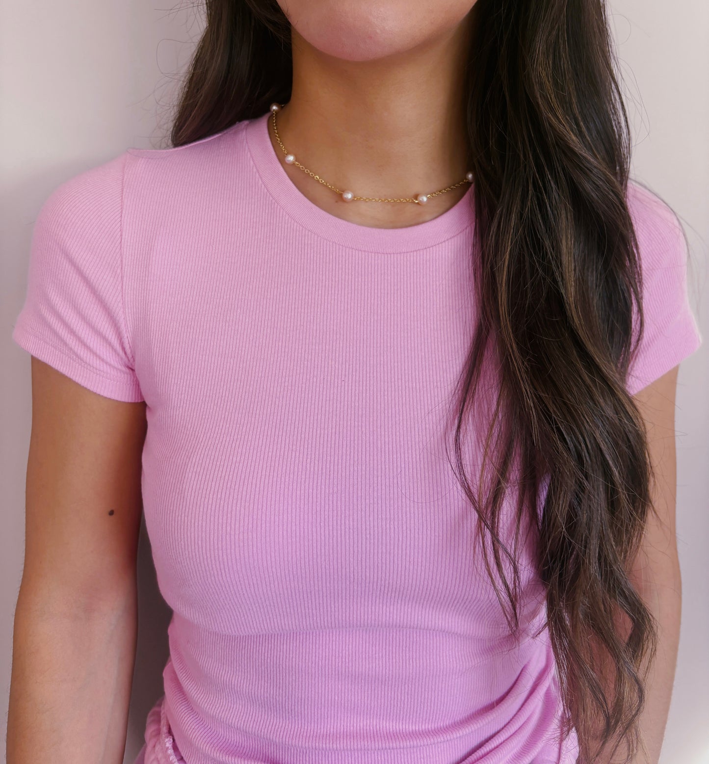 Jess Pink Pearl Necklace