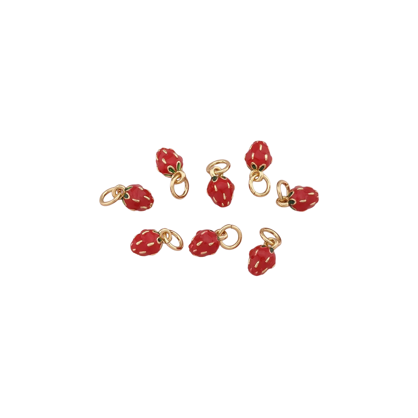 18K Gold Filled Tiny Strawberry Charm