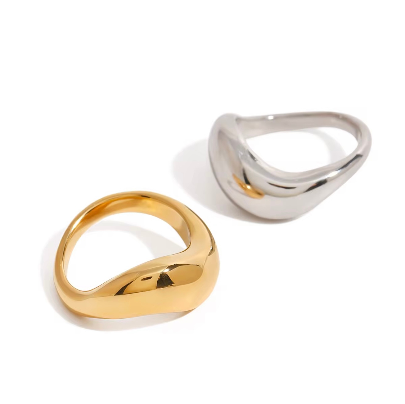 Solid Gold Filled Wave Ring