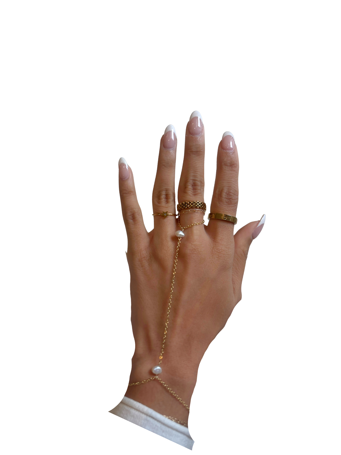 Two Pearl Hand Chain