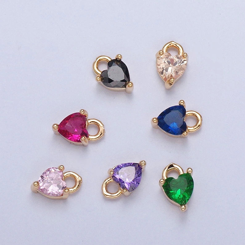 Mini BIRTHSTONE Cubic Zirconia Heart image 0