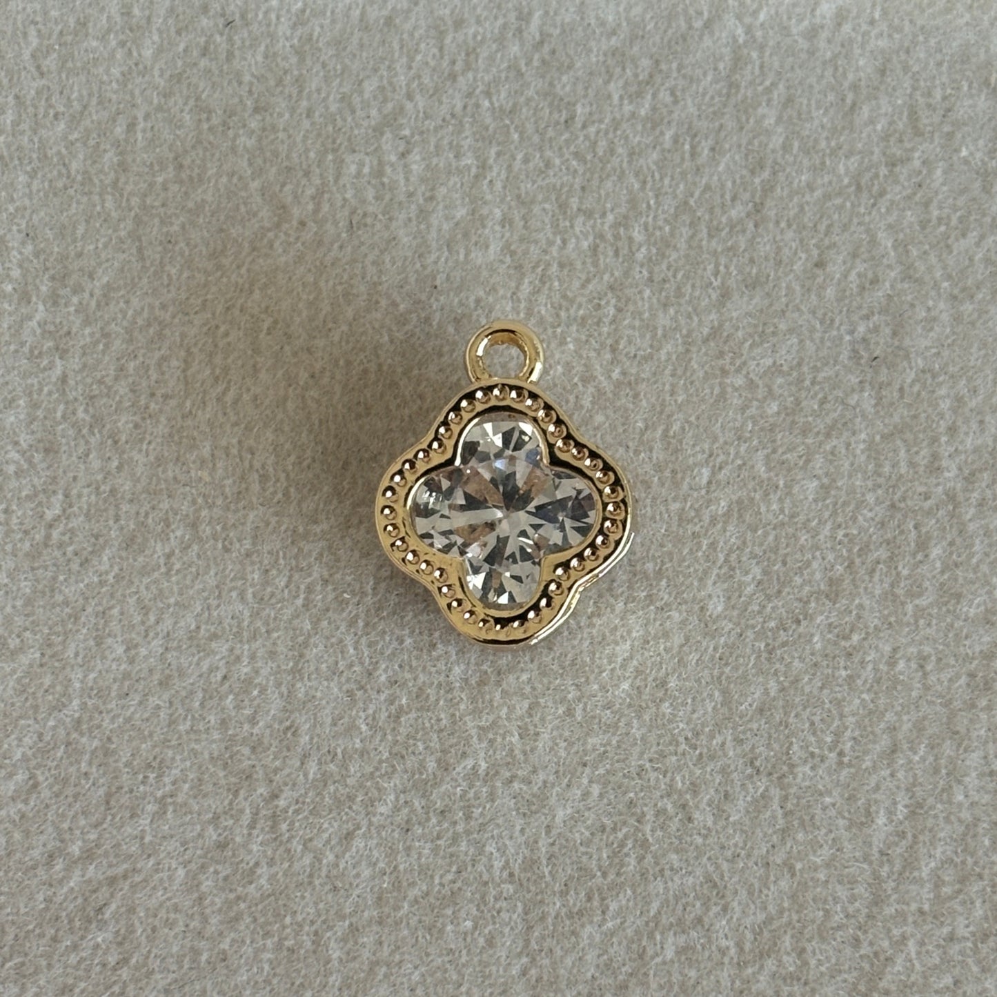 Clear CZ Round Clover Quatrefoil image 0