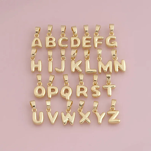 Mini Gold Filled Alphabet Pendant Charms image 0