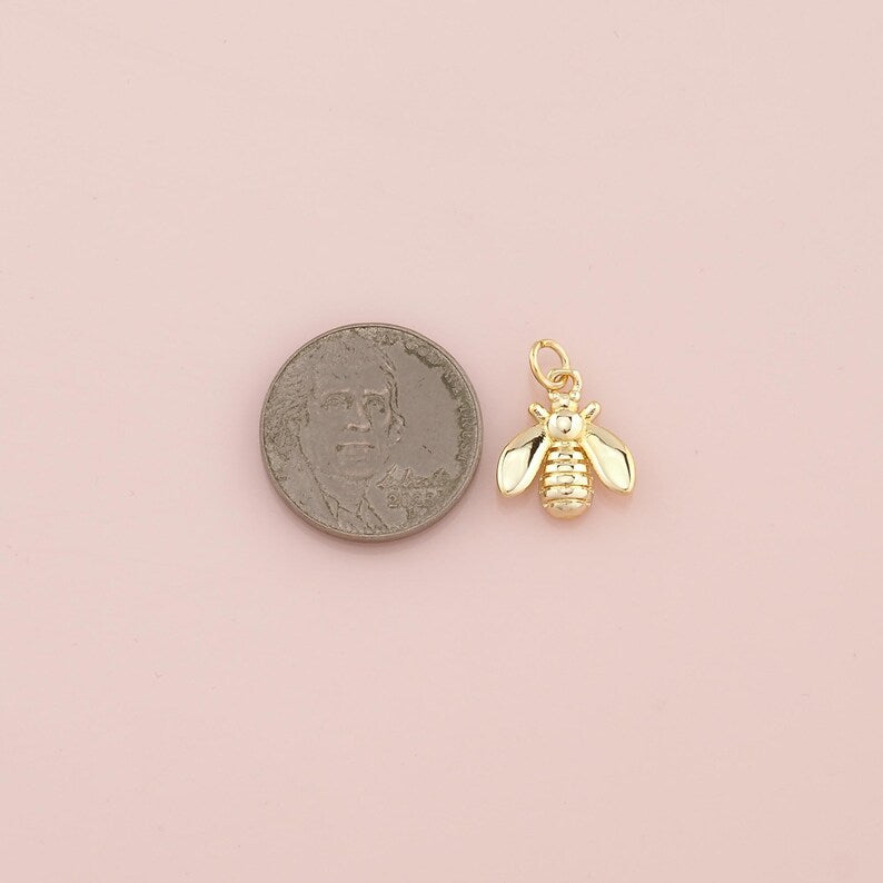 Golden Queen Bee Charm image 0