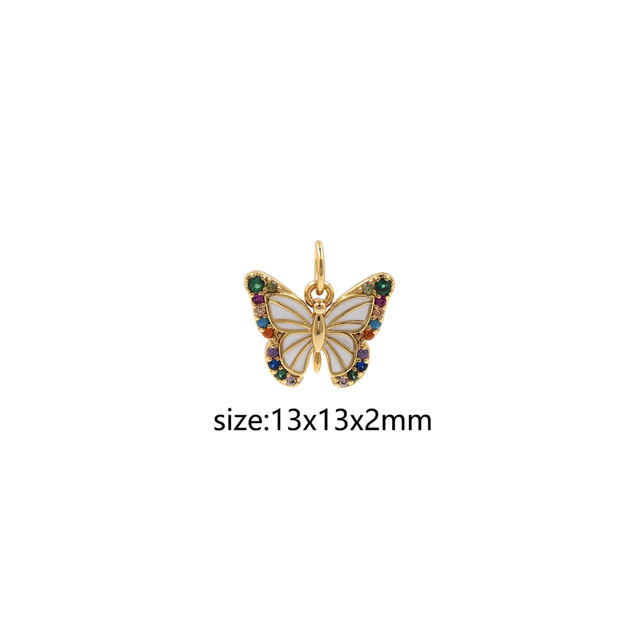 Colorful Butterfly Charm image 0