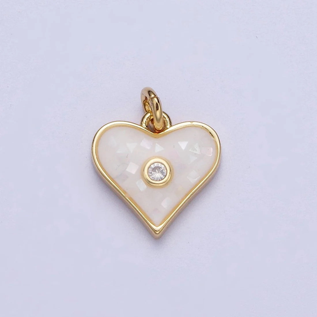Abalone Shell Heart Charm image 0
