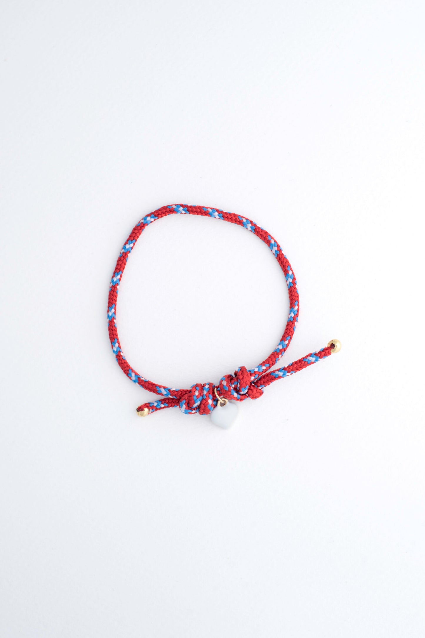 Preppy Red and Blue Cord Charm Bracelet image 0