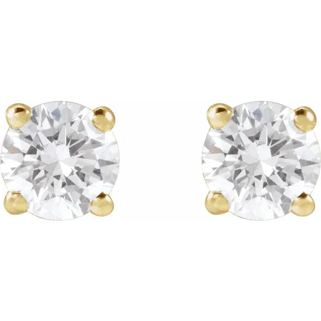 14K Yellow 1/2 CTW Lab-Grown Diamond Earrings