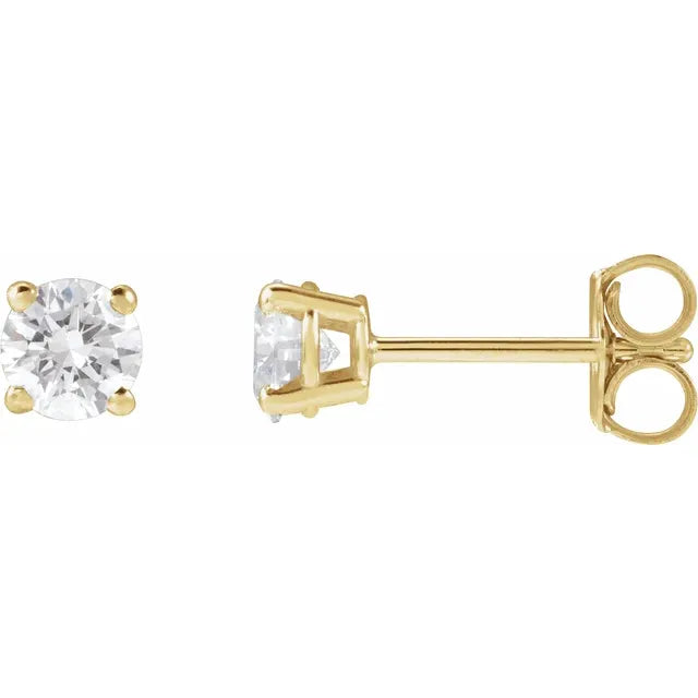 14K Yellow 1/2 CTW Lab-Grown Diamond Earrings