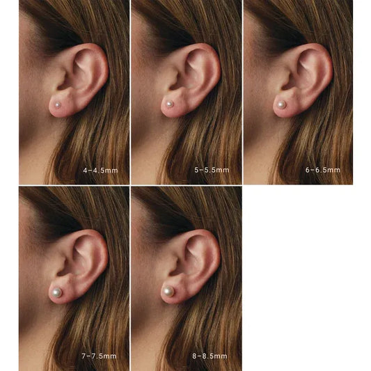 14K White Cultured White Freshwater Pearl Earrings