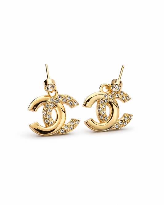 Refurbished Chanel CC Gold Earrings