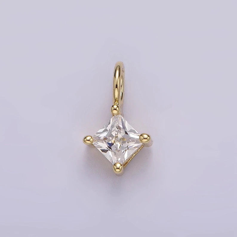 Tiny Diamond Shape Charm image 0