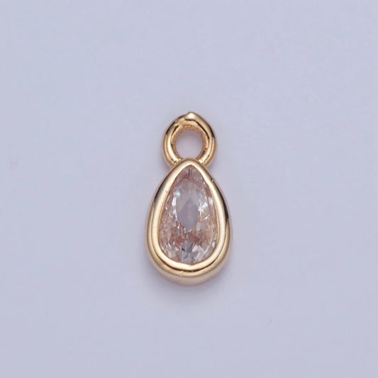 Teardrop CZ Charm image 0