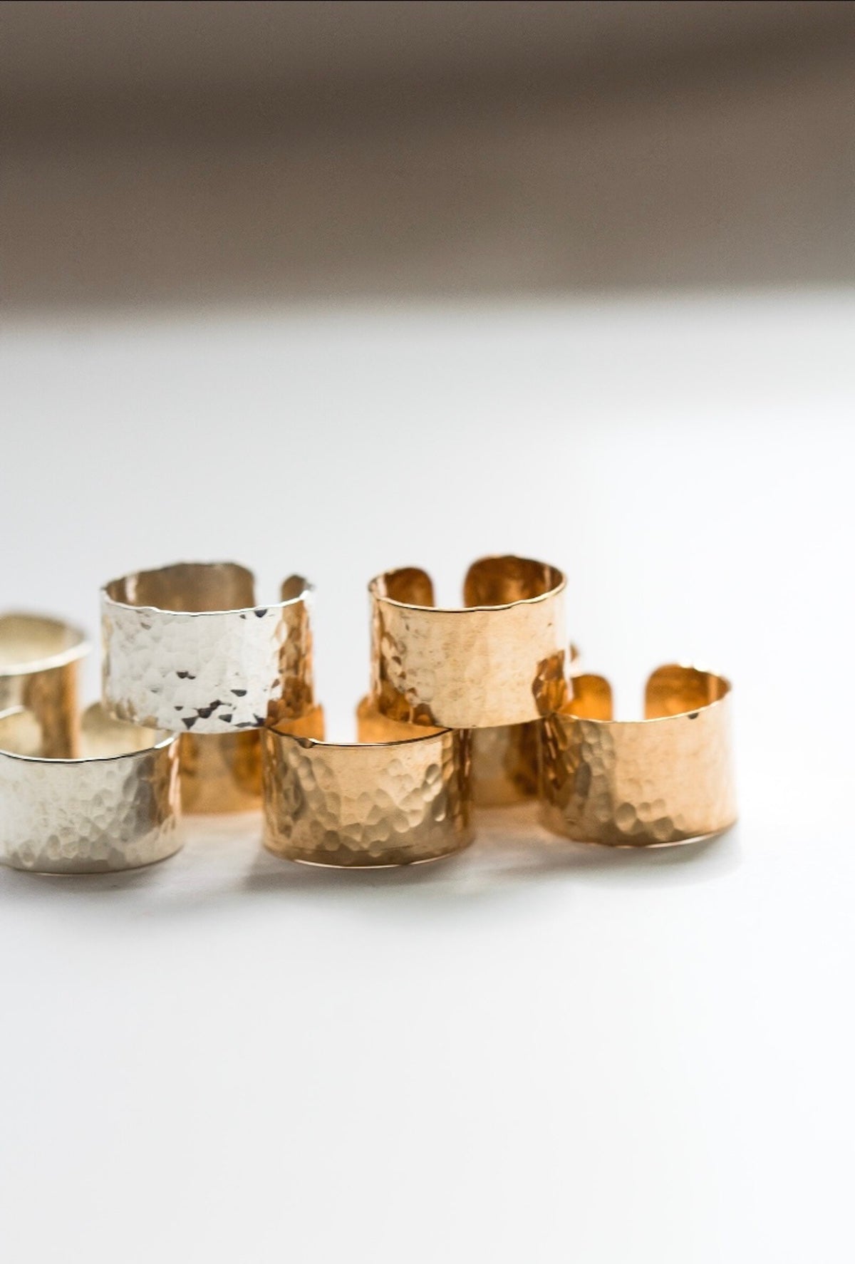 Hammered Cigar Band Ring image 0