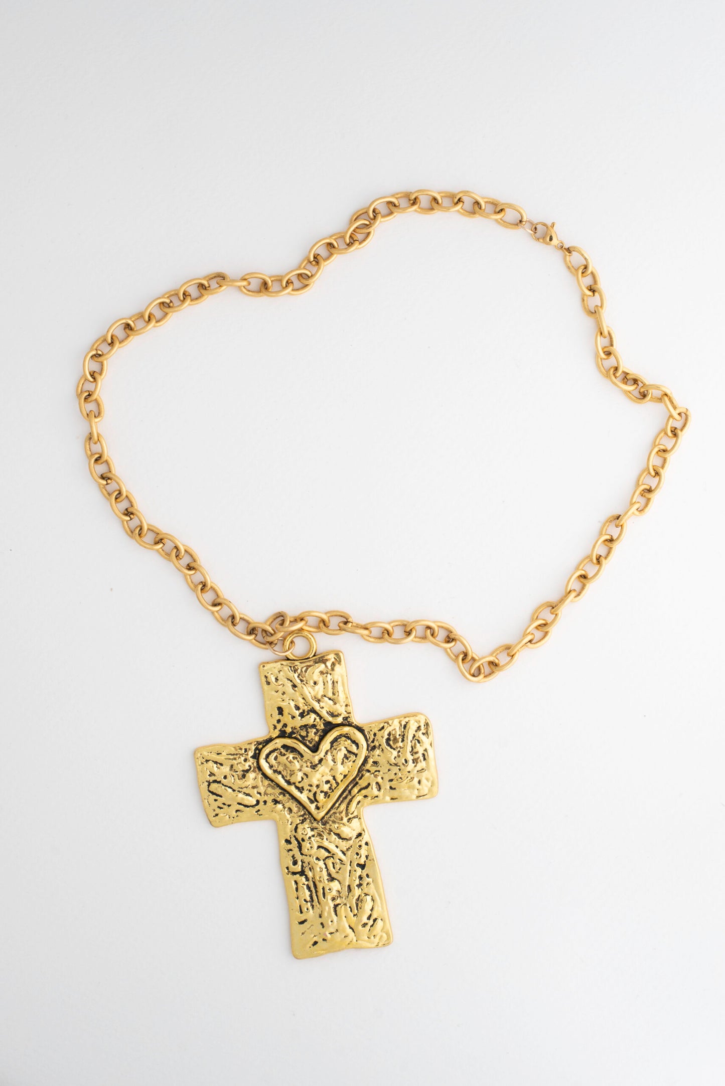 Mighty Mid-Evil Gold Cross Necklace image 0