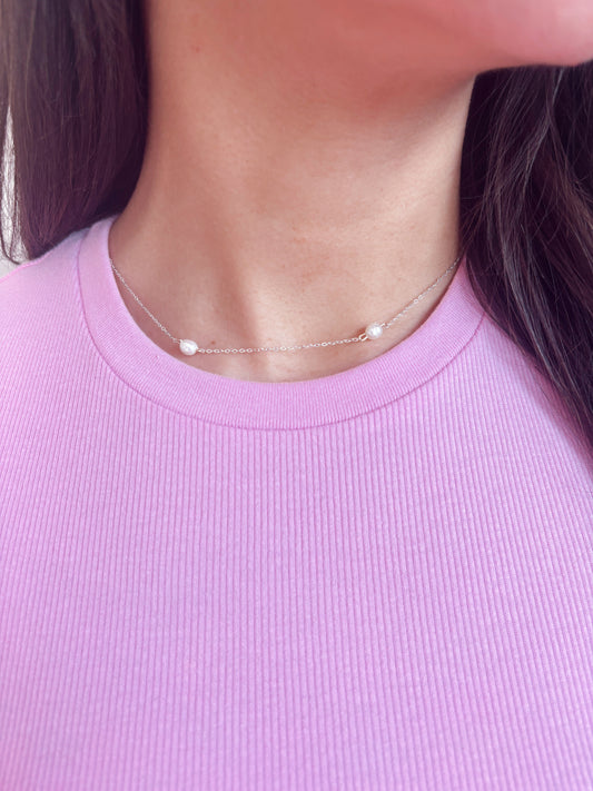 Jess Pink Pearl Necklace