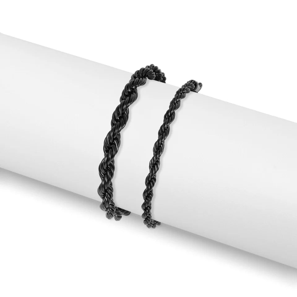 18k Gold Rope Chain Bracelet image 2