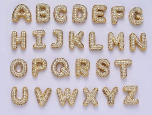 Medium MP Bubble Letter (No loop) Charm image 0