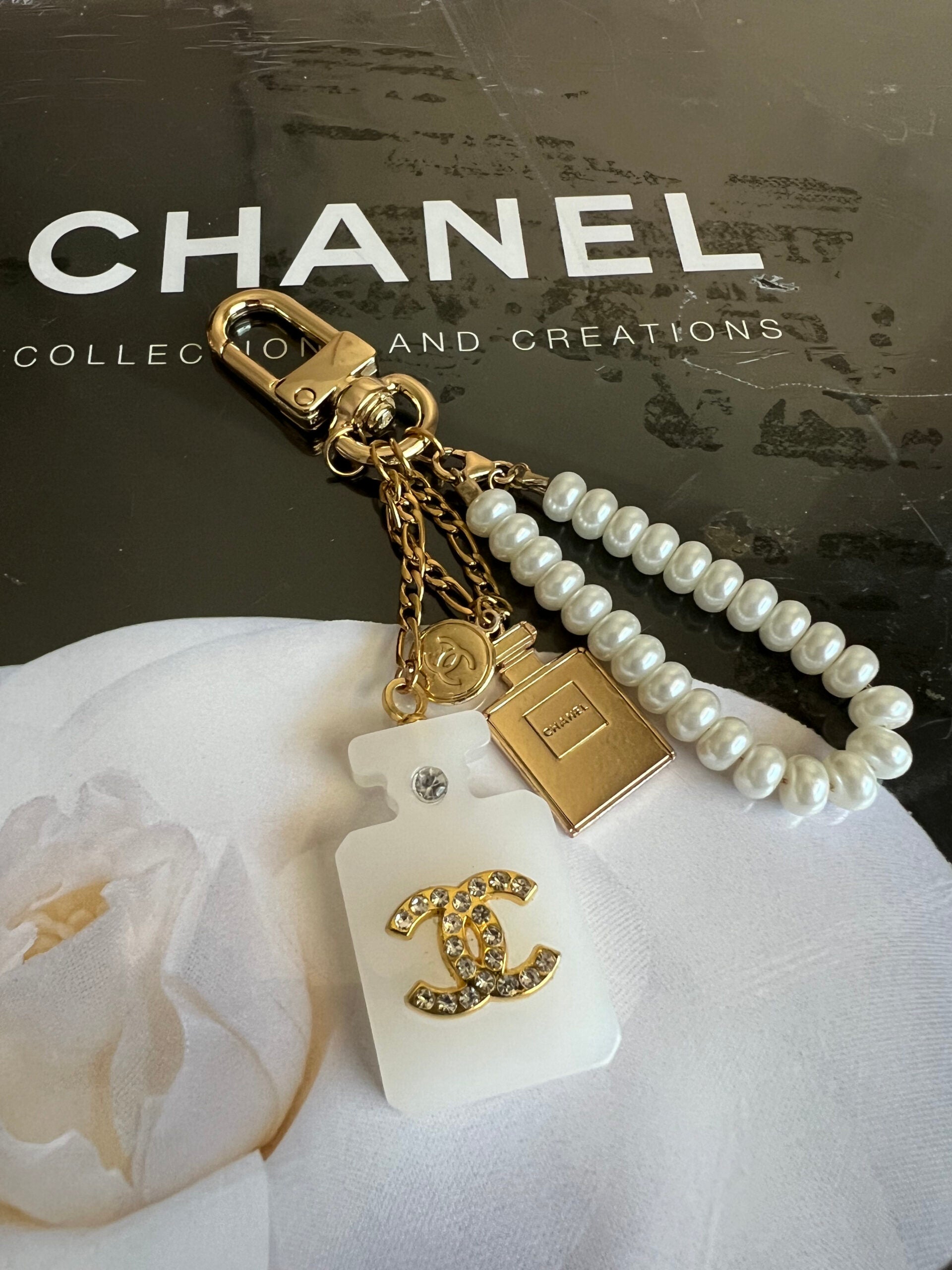 Chanel Key Chain White image 0
