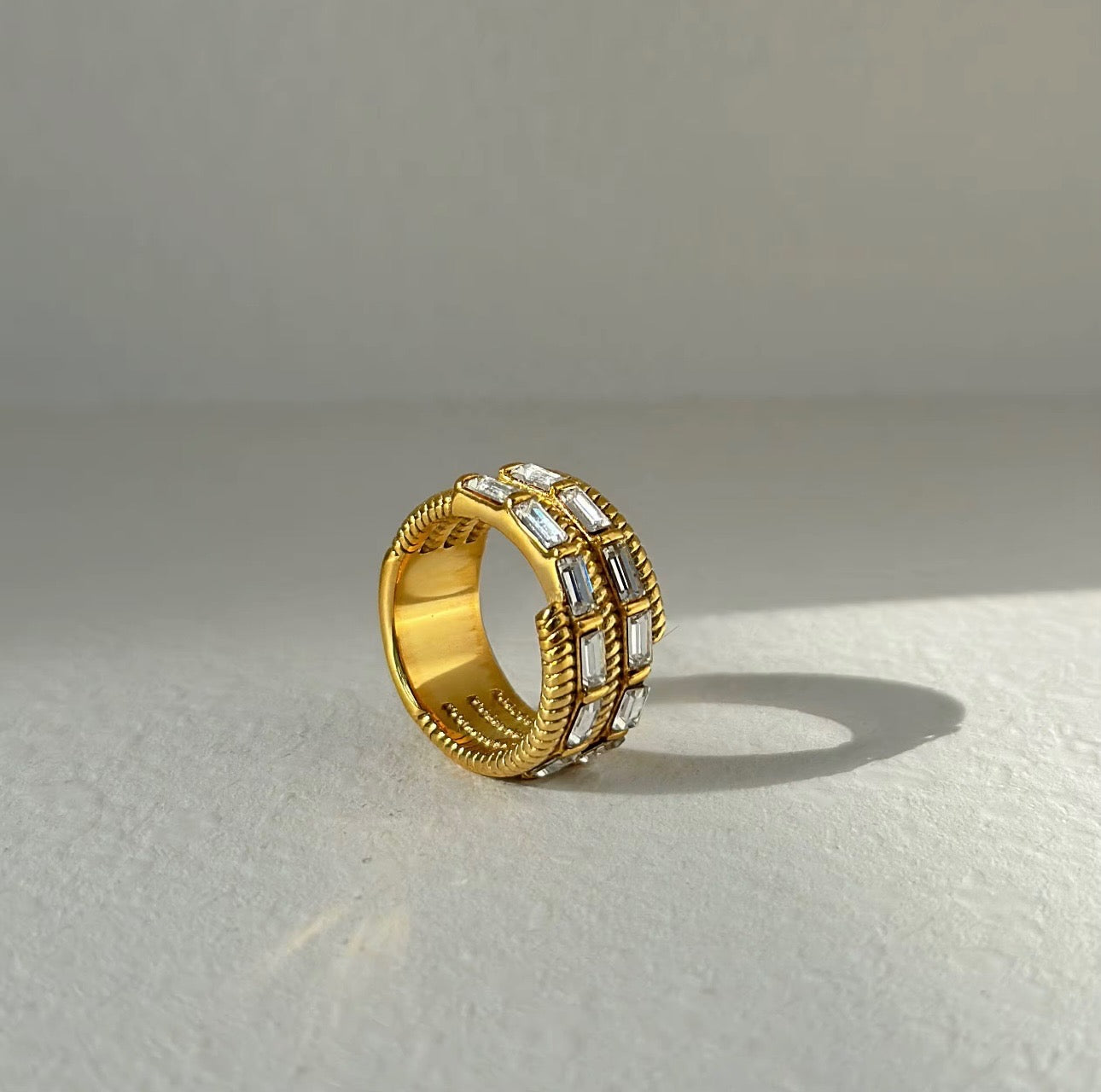 Dainty Baguette Statement Ring image 0