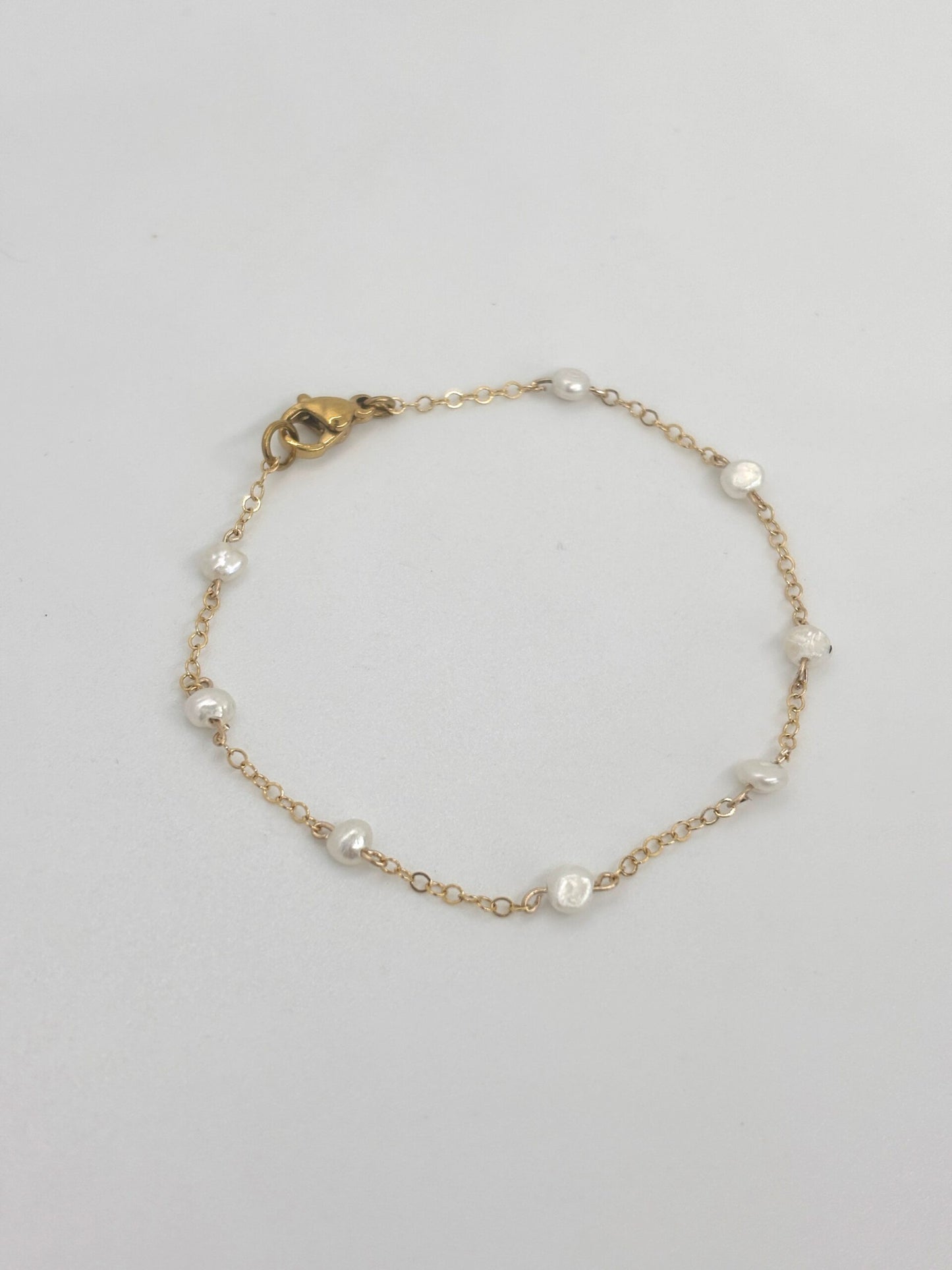 Dainty Multi Pearl Bracelet image 0