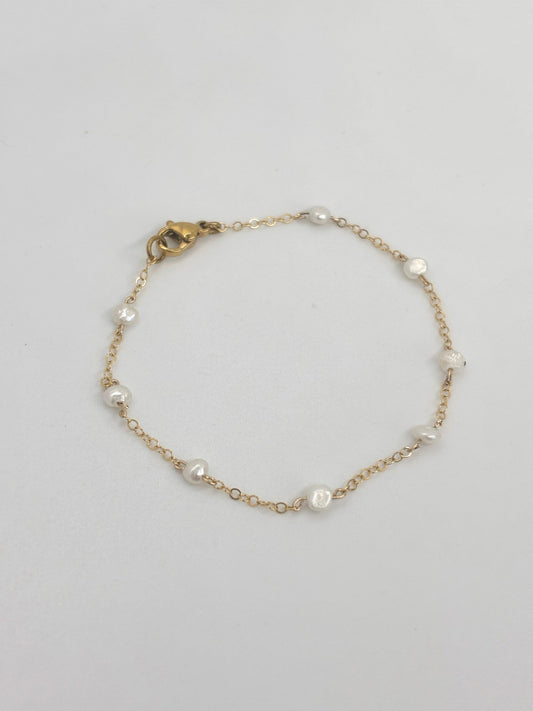 Dainty Multi Pearl Bracelet image 0