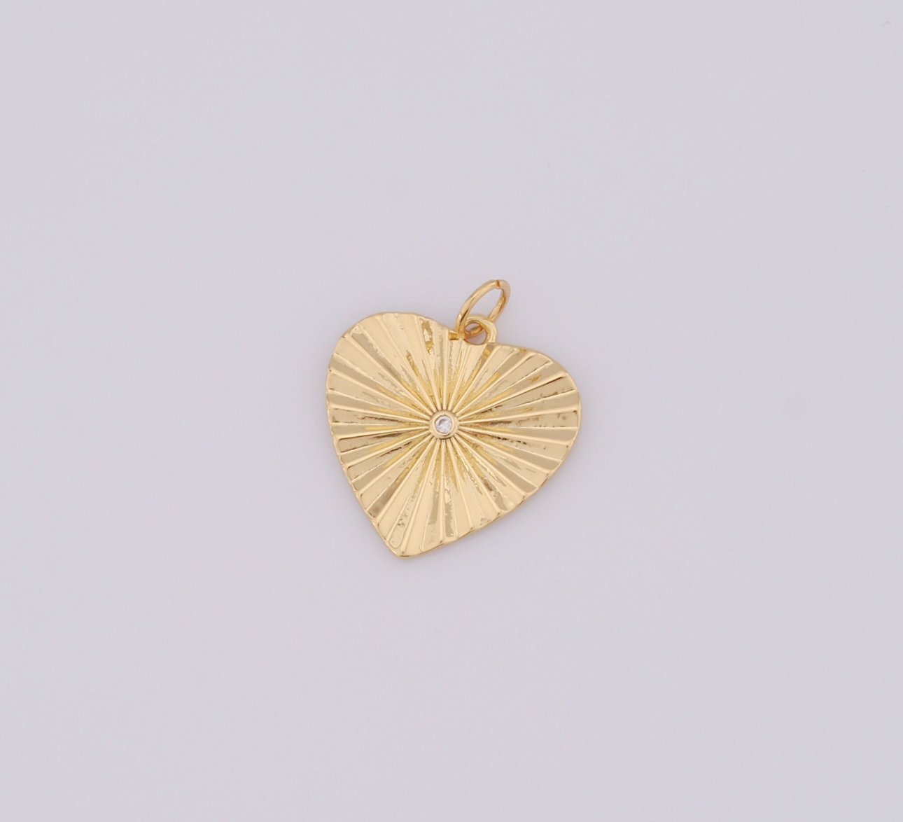 Sunburst Heart Charm image 0